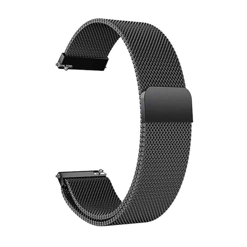 universal 22mm replacement Milanese strap - Black (S/M)