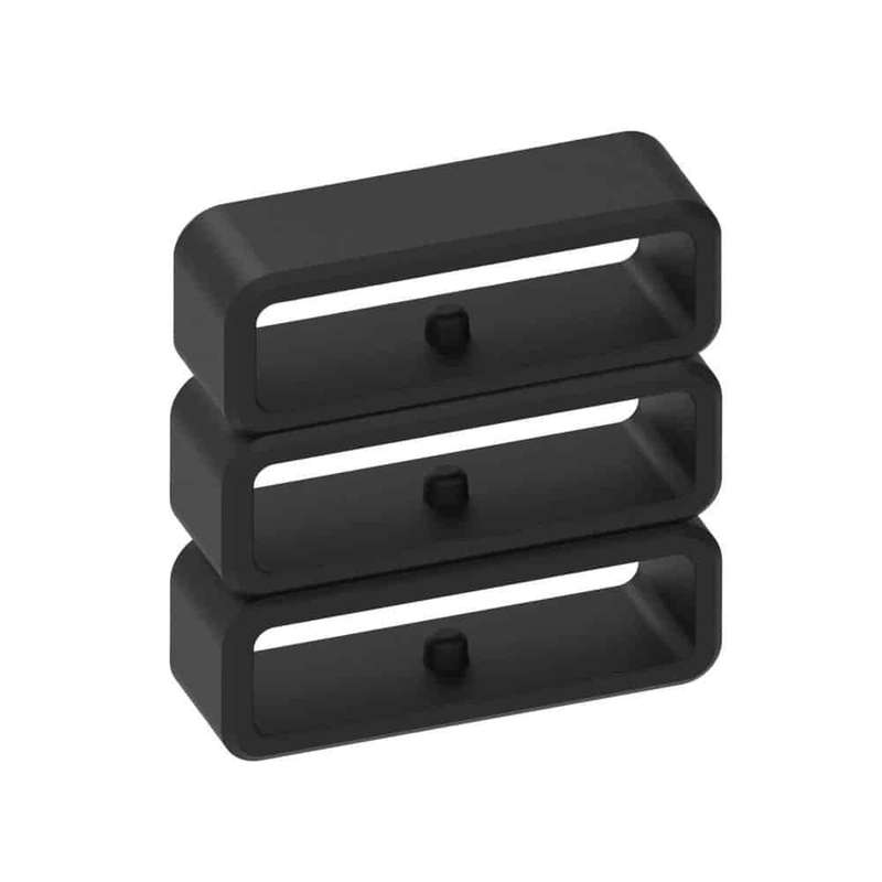24mm Silicone Watch Strap Band Saver 4pc - Black