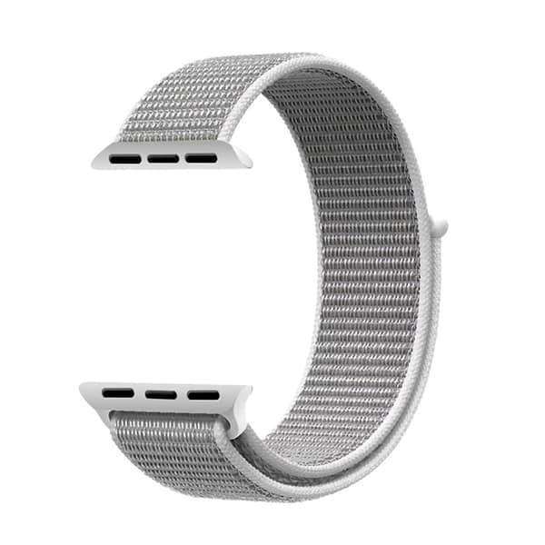 Velcro Nylon Strap 38/40/41mm Apple Watch 6/5/4/3/2/1 (S-M-L)-Grey
