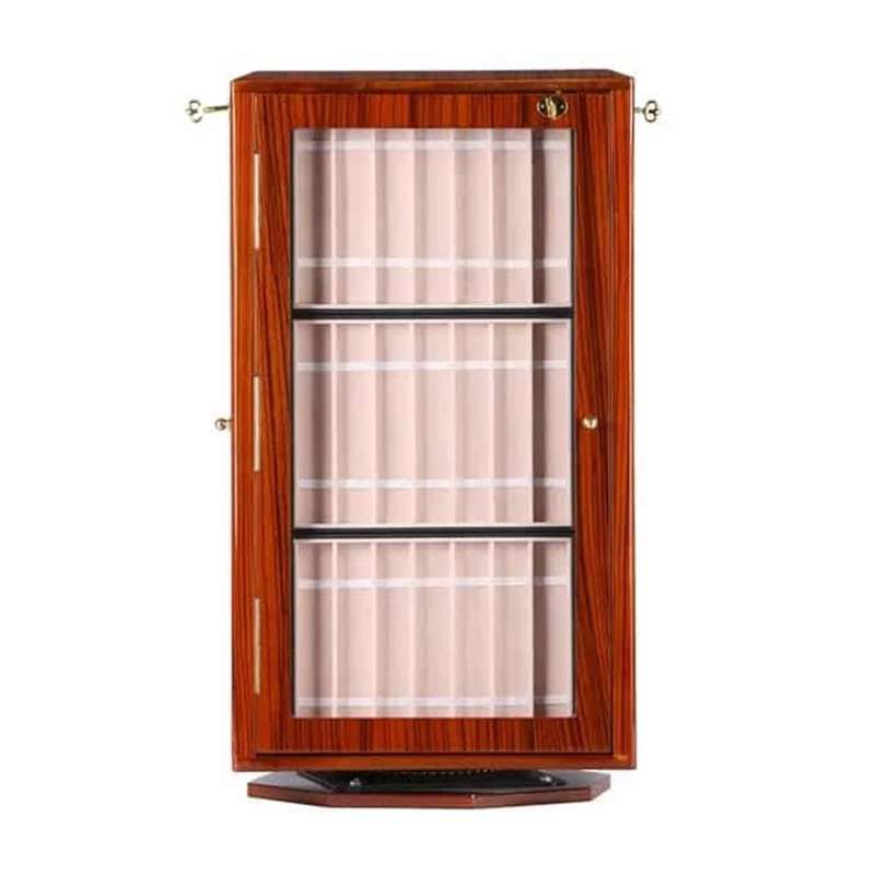 84 Compartment Watch Strap Wooden Cabinet Lockable Display Organizer