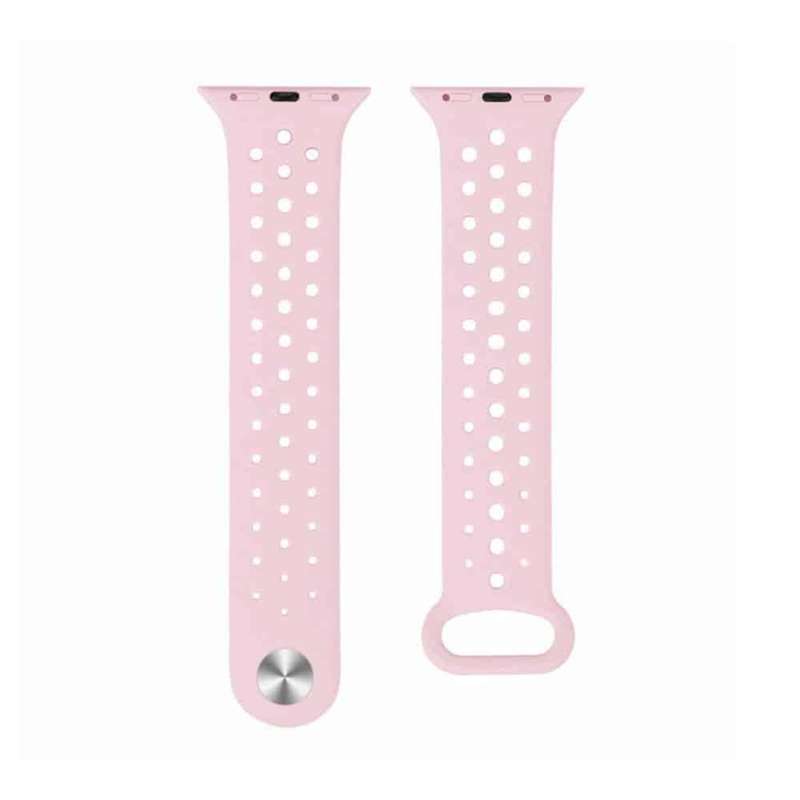 Silicone Strap for 42/44/45/49mm Apple Watch (M/L)- Light Pink
