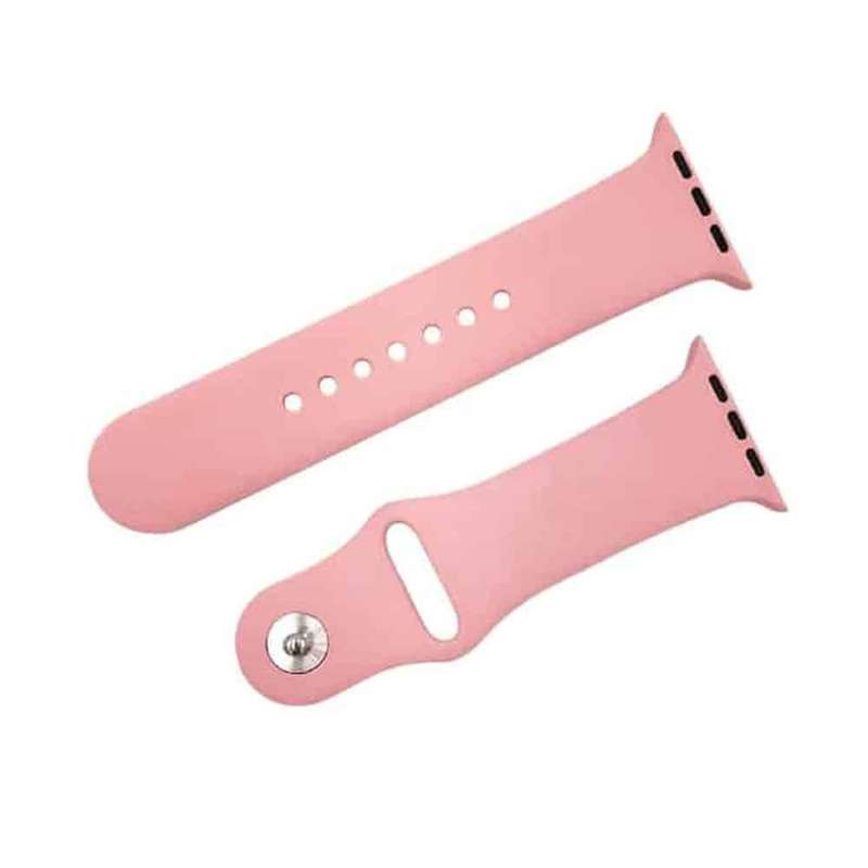 Silicone Strap for 42/44/45/49mm Apple Watch (S/M) - Light Pink