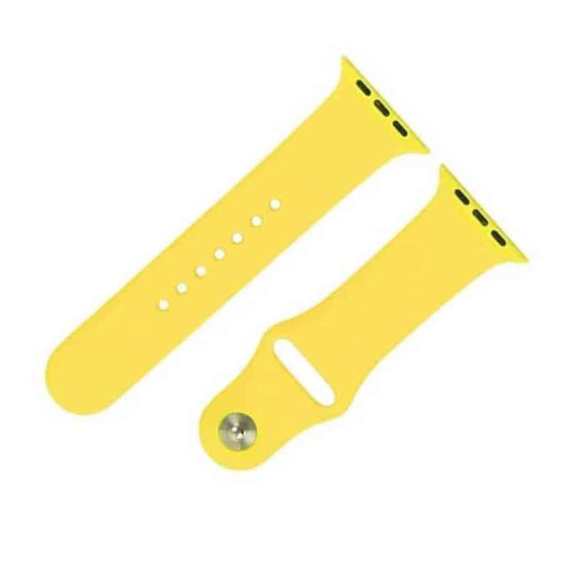 Silicone Strap for 42/44/45/49mm Apple Watch (S/M) - Yellow