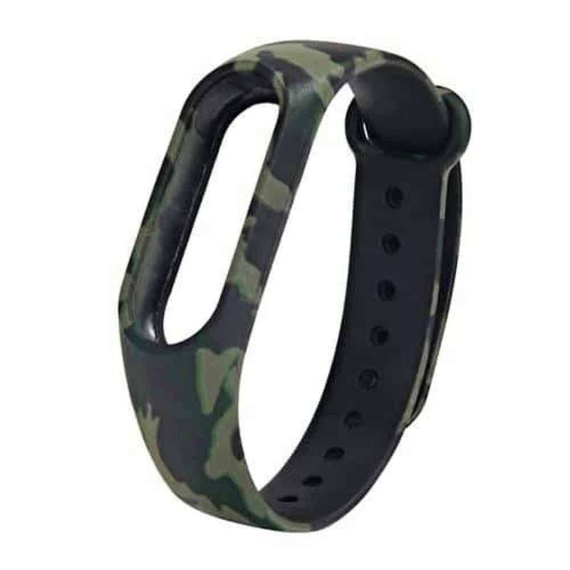 Xiaomi Mi Band 2 replacement silicone strap - Camo green (S-M-L)