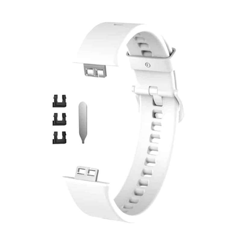 Huawei Watch Fit/Fit Elegant silicone strap - White (S-M-L)