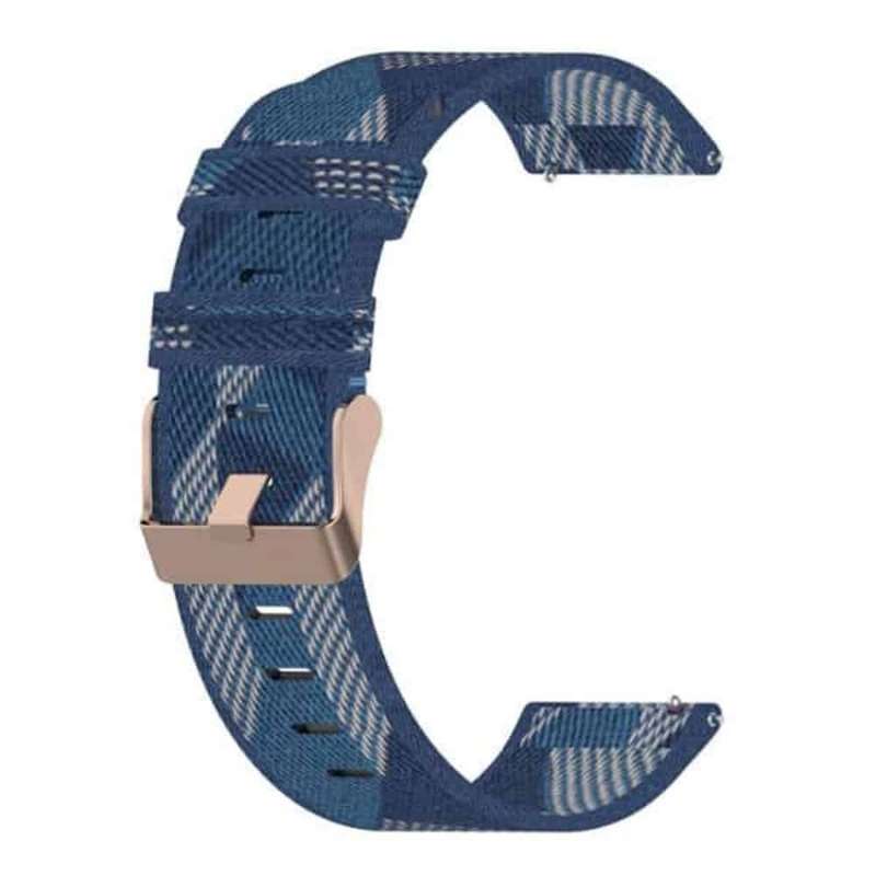 20mm Garmin Vivoactive 3/Music/Vivomove/HR/Venu nylon strap - Blue stripes