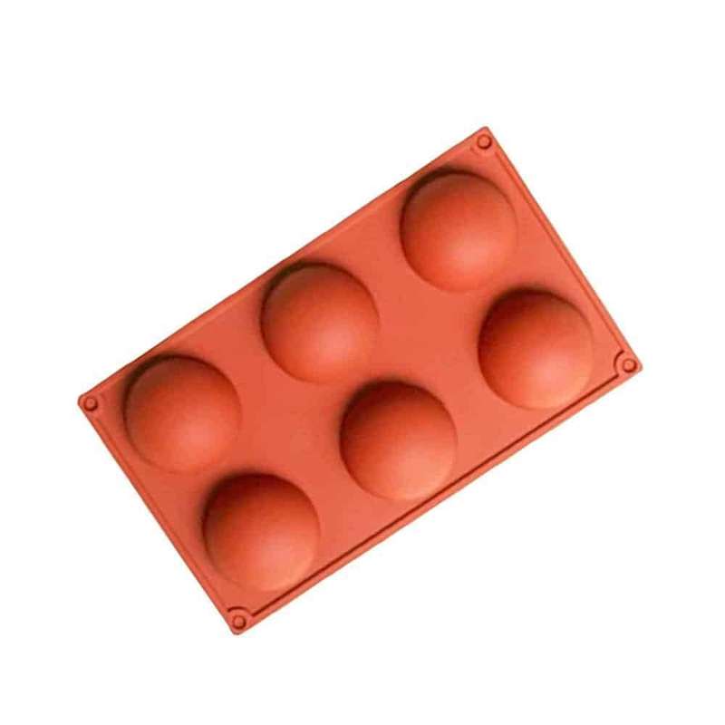 Non-Stick 6 Round Shaped Cake Dessert Silicone Baking Mould