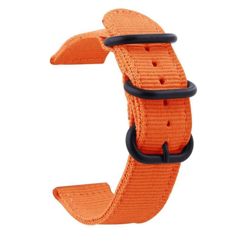 20mm Universal watch replacement nylon strap - Orange (S-M-L)