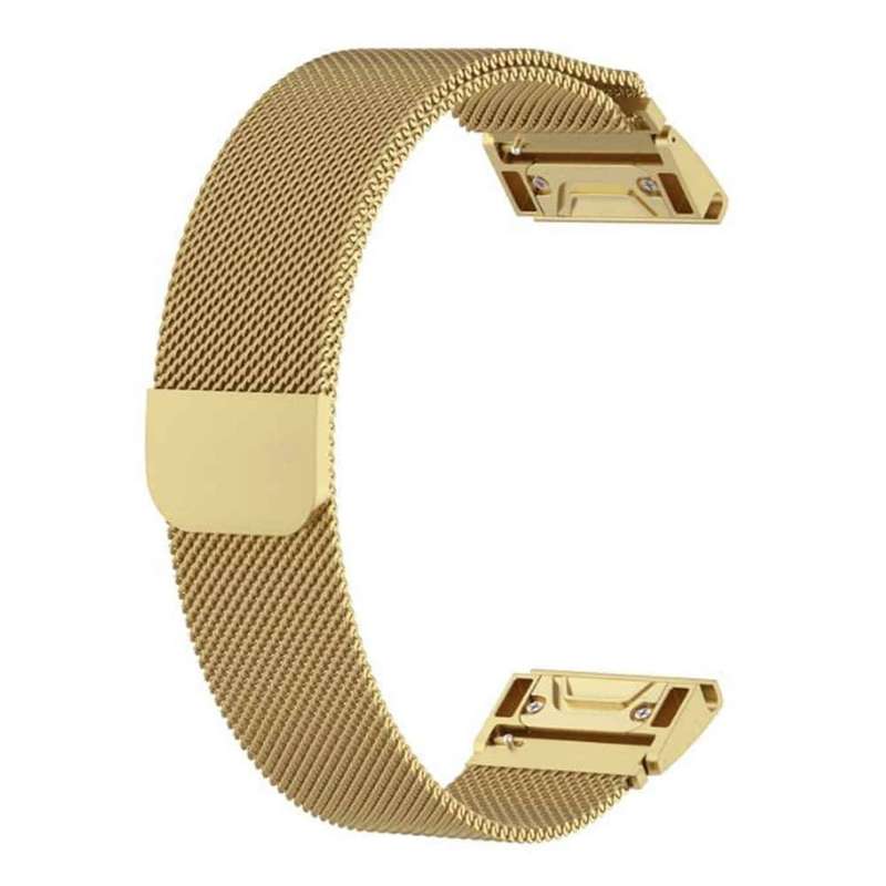 20mm Stainless Steel Milanese Strap for Garmin Fenix 5S- Gold