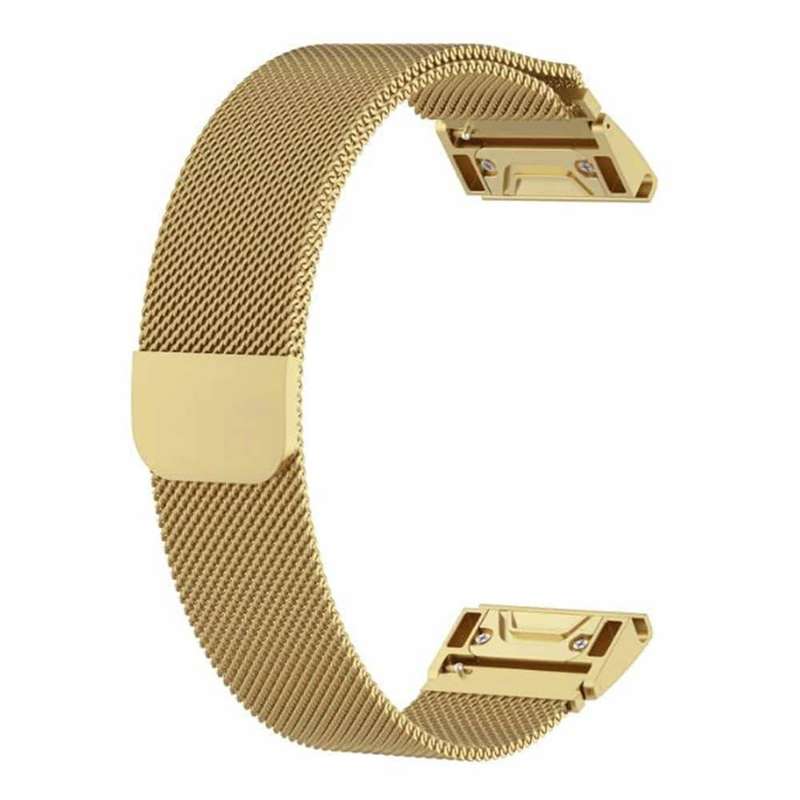 Garmin Fenix Quickfit 5/6/Plus/935 Milanese steel strap - Gold (S-M-L)