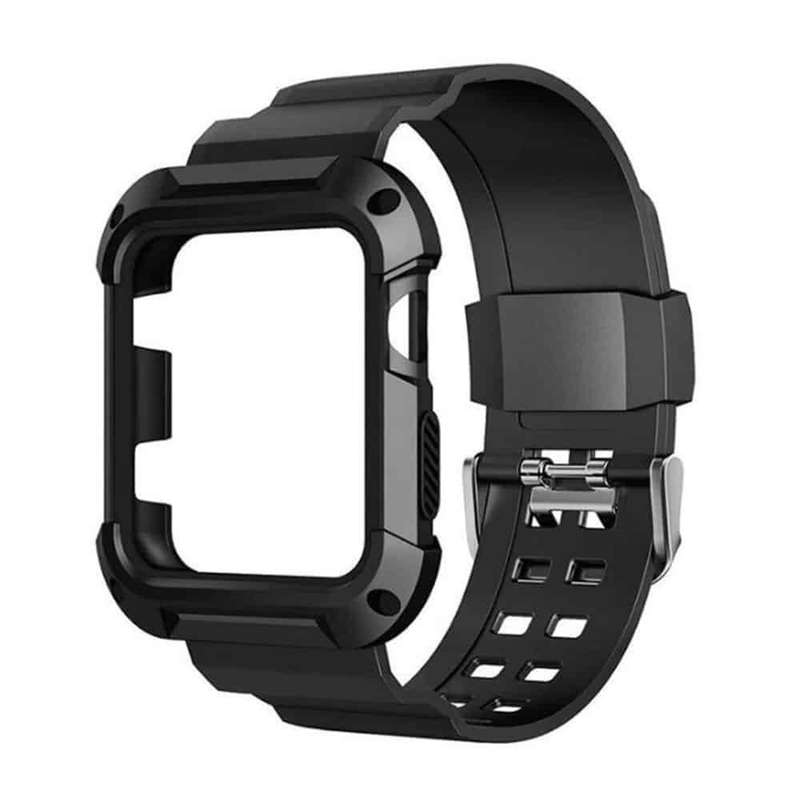 42mm Apple Watch 6/SE/5/4 Zonabel rugged strap - Black (S-M-L)