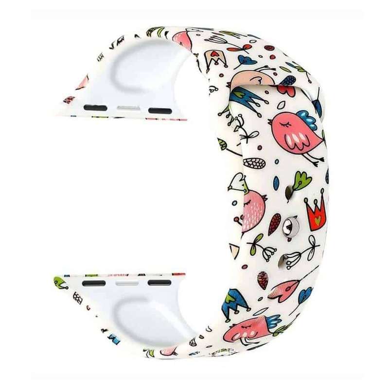 38/40/41mm Apple Watch 6/5/4/3/2/1 silicone strap - Tweets (S/M)