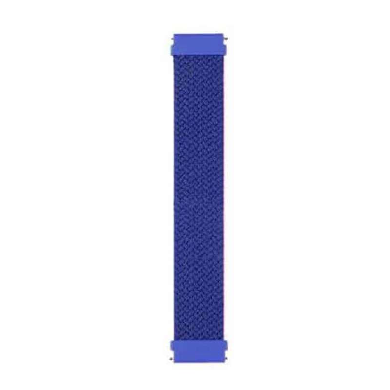 22mm Universal watch braided elastic loop strap - Navy (M/155mm)