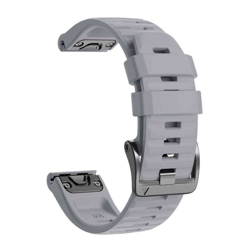 22mm Silicone Strap for Garmin Fenix 5/ 6 / 7 / Approach S60 - Grey