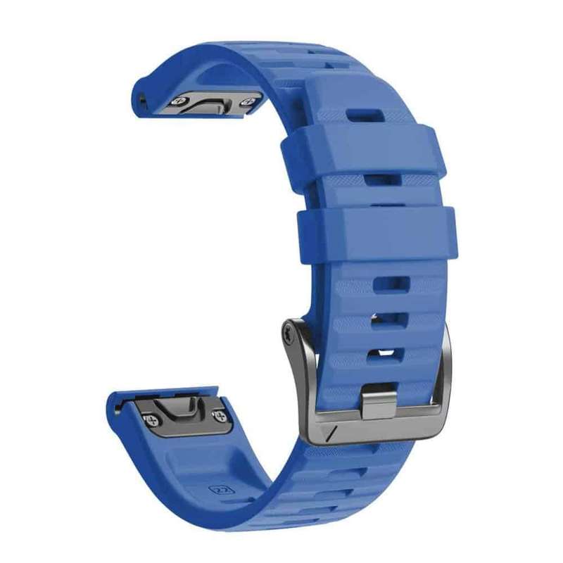 22mm Silicone Strap for Garmin Fenix 5/ 6 / 7 / Approach S60- Dark Blue