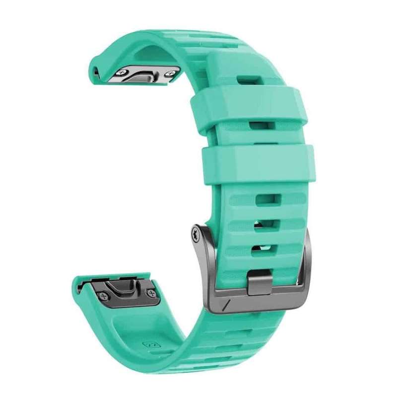 22mm Silicone Strap for Garmin Fenix 5/ 6 / 7 / Approach S60- Aqua