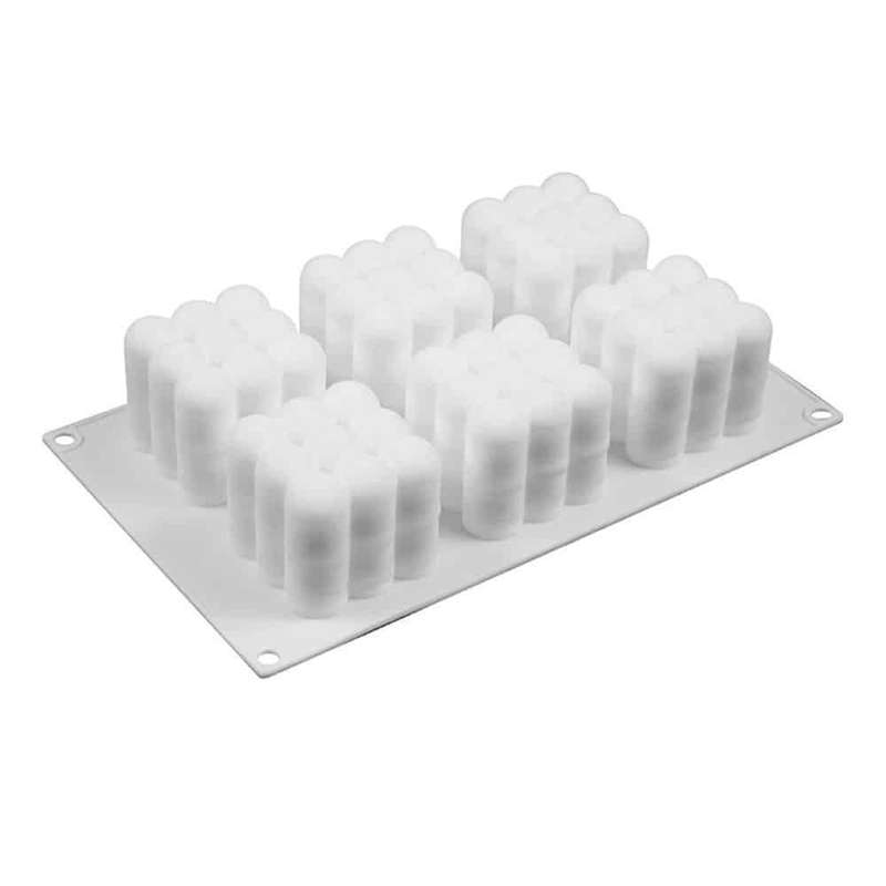 Non-Stick 6-Cavity 3D Cube Silicone Baking Dessert Mould
