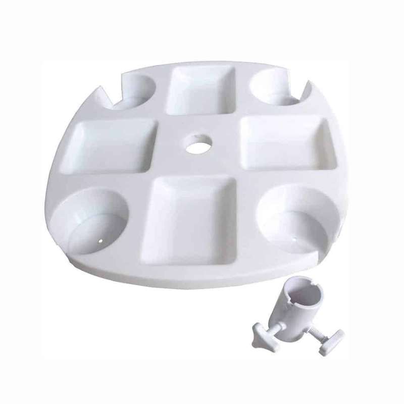 Beach Pool Patio Garden Umbrella Table Snack Cup Holder Tray