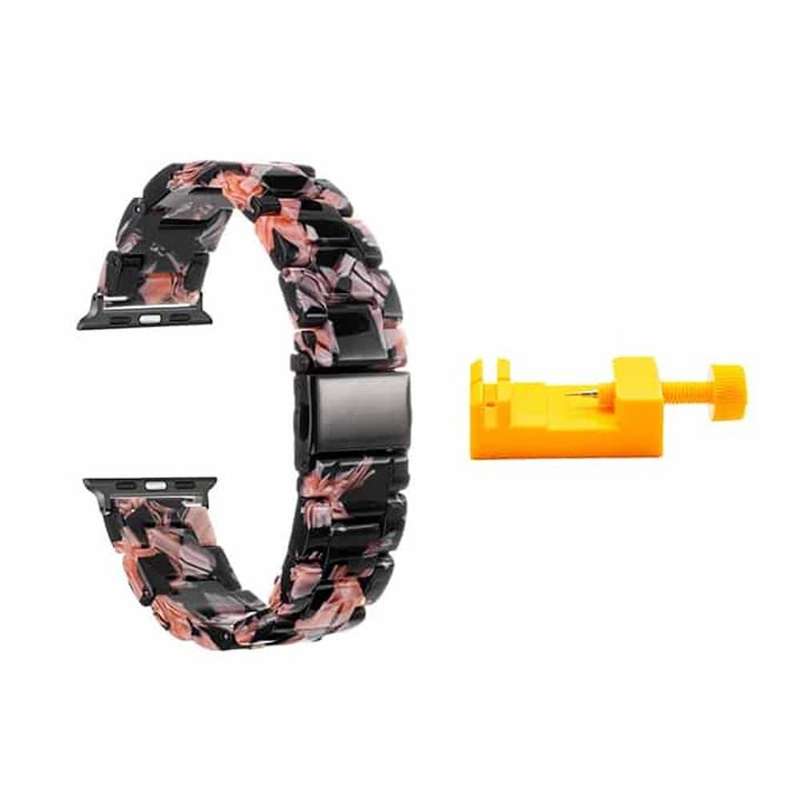 Resin Strap for Apple 38/40/41mm - Rose in Black