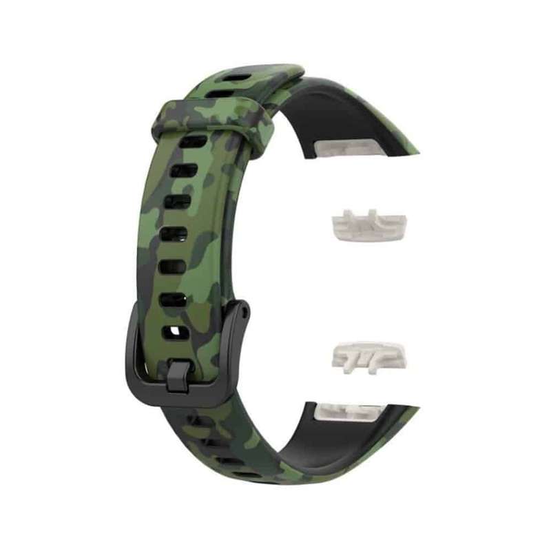 Silicone Strap for Huawei Band 6 - Camo Green