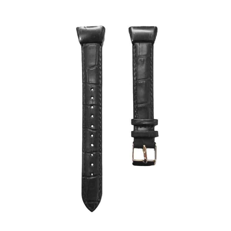 Leather Band for Huawei Band 6 - Black