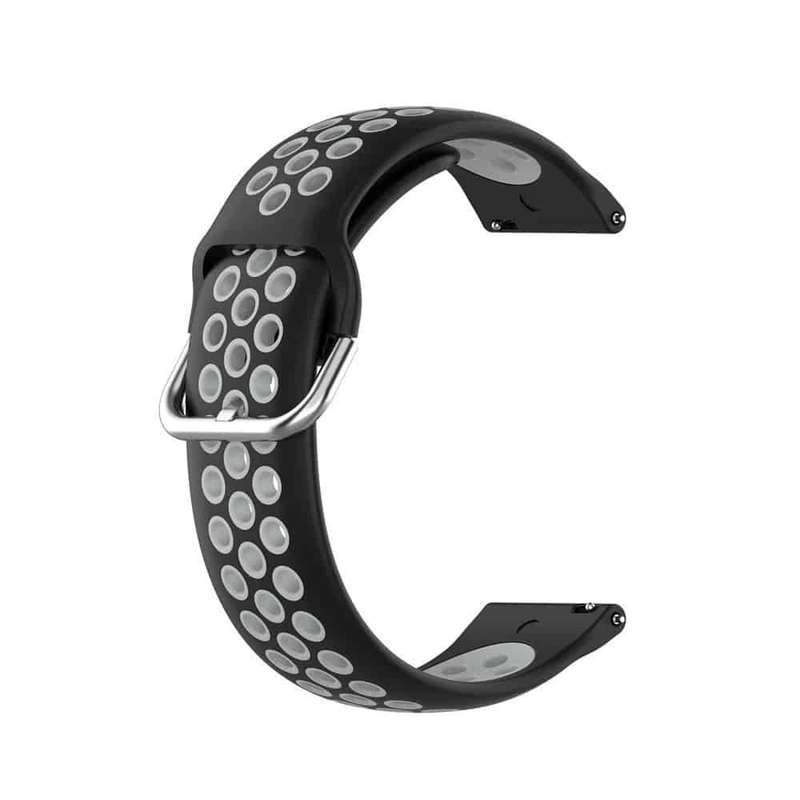 Silicone Band for Fitbit Versa/2/Lite Blaze(23mm) - Black+Grey