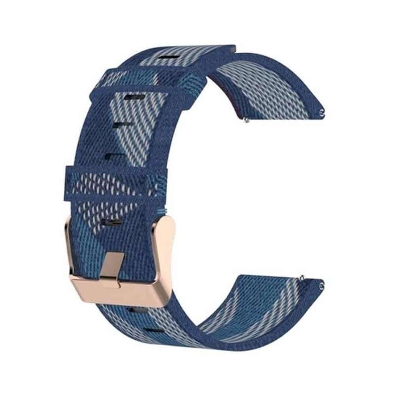 Nylon Band for Fitbit Versa/2/Lite Blaze - Navy stripe