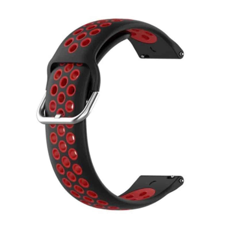 Quick Release silicone band for Garmin fenix 5S(20MM) - Black+Red