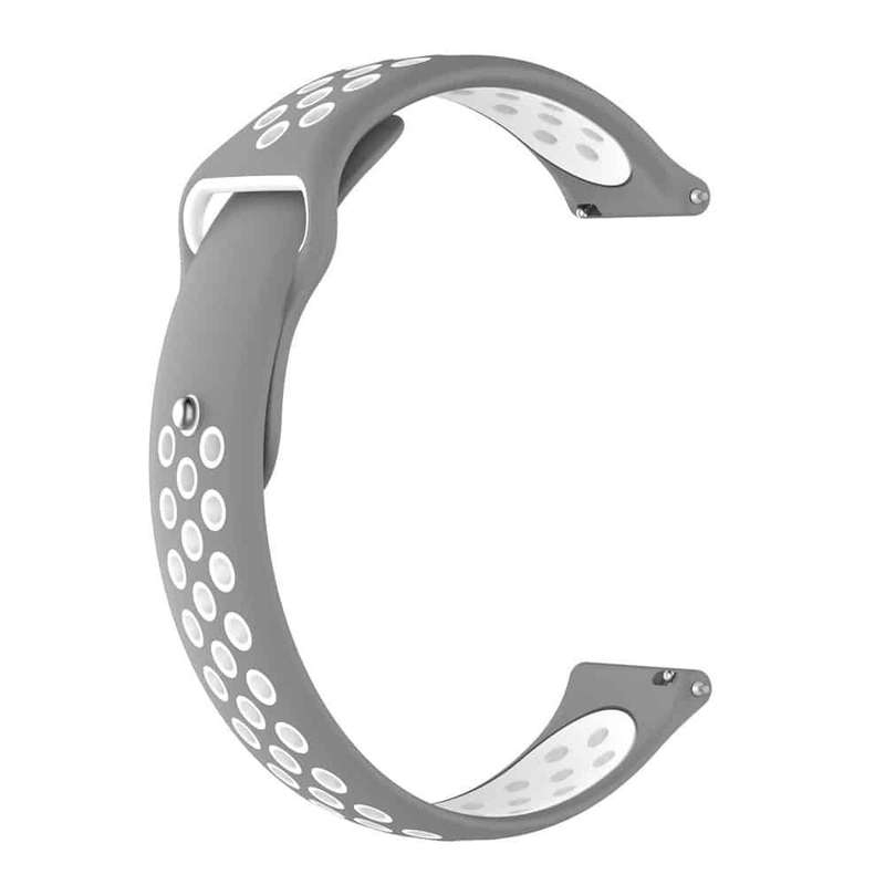 Silicone Strap for Garmin Fenix Chronos - Grey+White