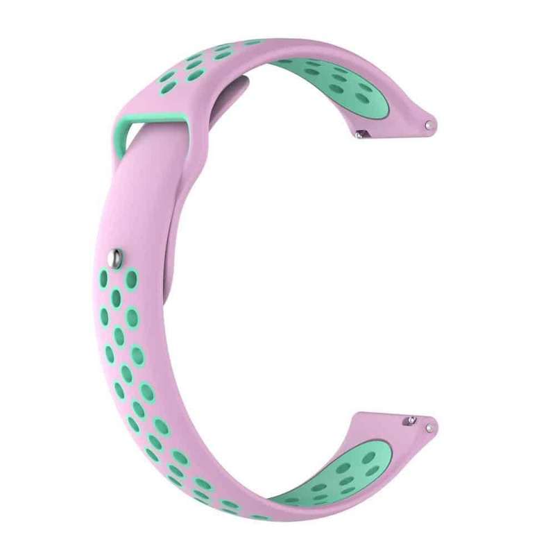 Silicone Strap for Garmin Fenix Chronos -Light Pink+Frost Blue