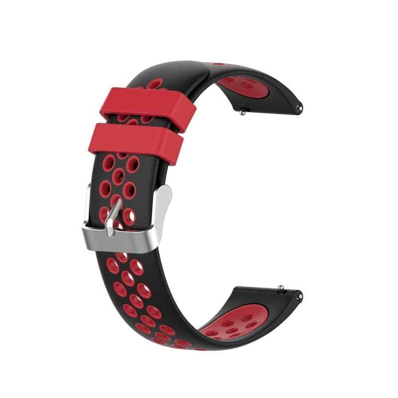Silicone Strap for Garmin Vivoactive 4(22MM) - Red+Black