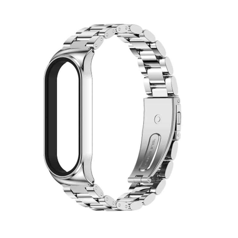 3 links stainless steel band for xiaomi band 3/4 - Silver