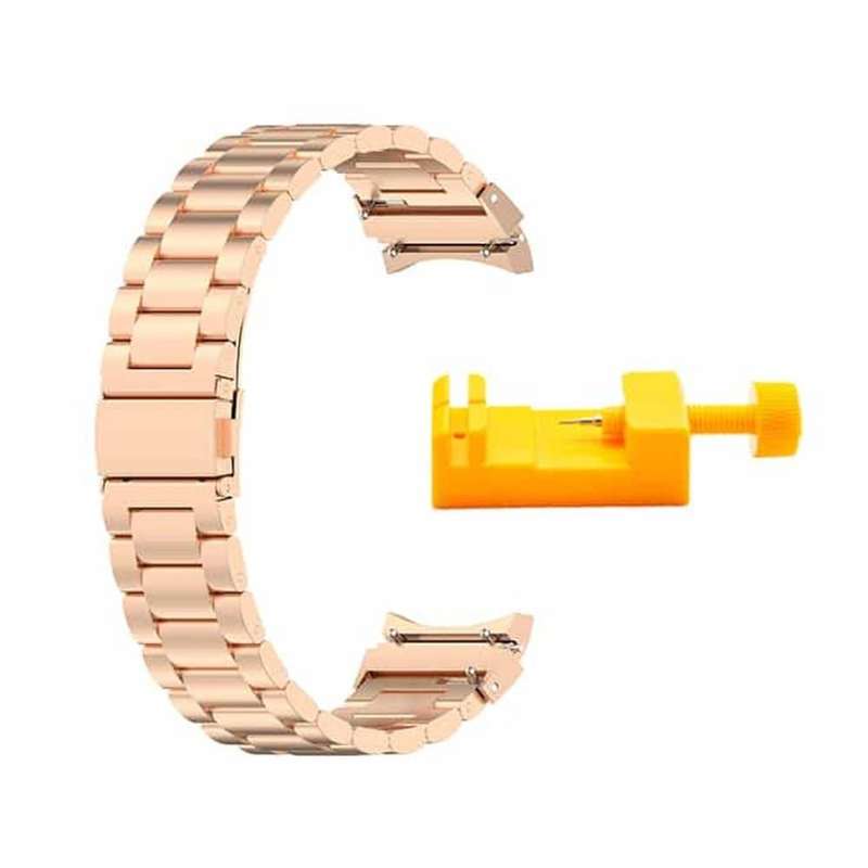 3 Links Metal Band for Samsung Galaxy Watch 4 40mm/44mm - Rose Gold