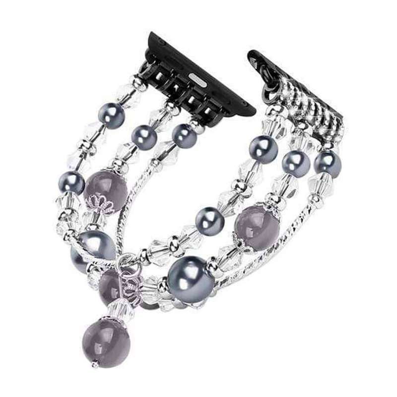 Pearl Beaded Bracelet for 42/44/45/49mm Apple Watch - Grey