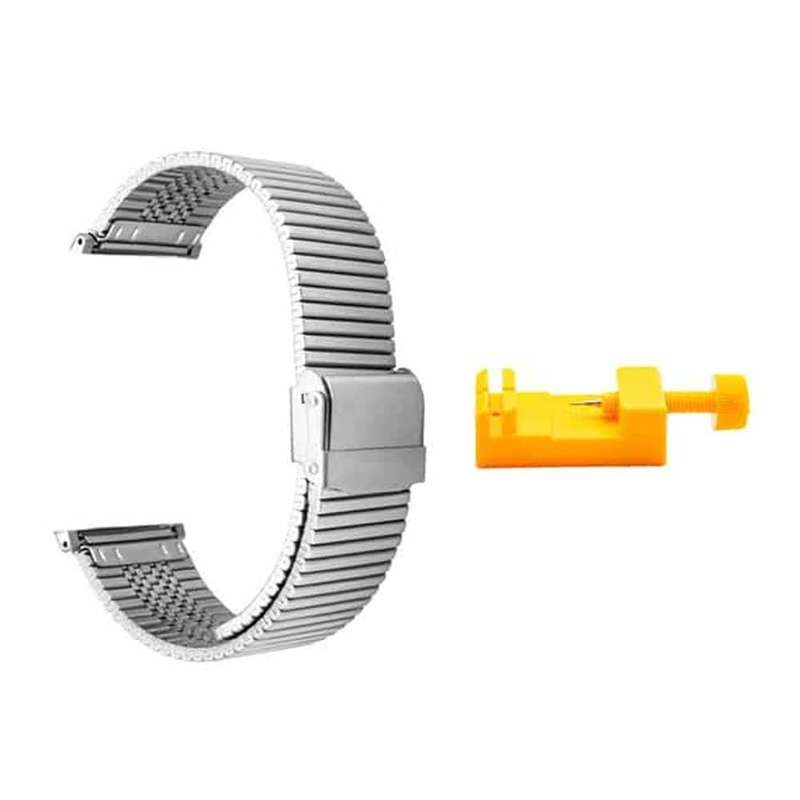 Stainless Steel Strap for 42/44/45mm Apple Watch - Silver + Link Removal Tool