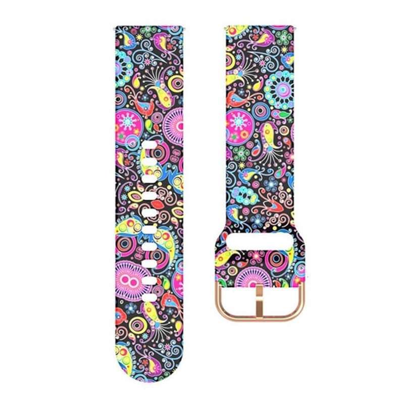 Universal Replacement Infinite Illusion Silicone Strap 18mm - Colorful jellyfish