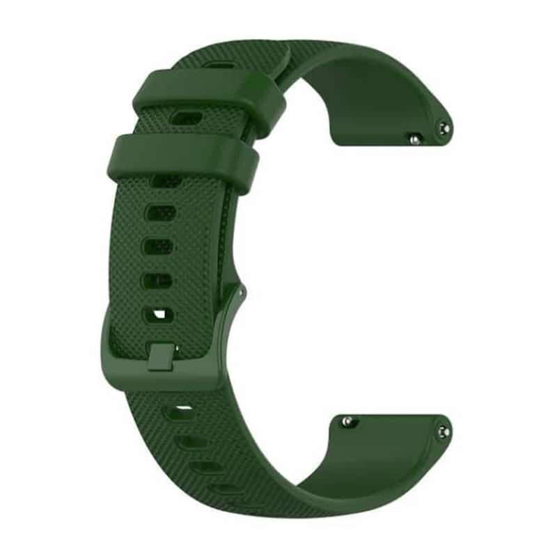 Universal 22mm Silicone Replacement Strap- Dark Green