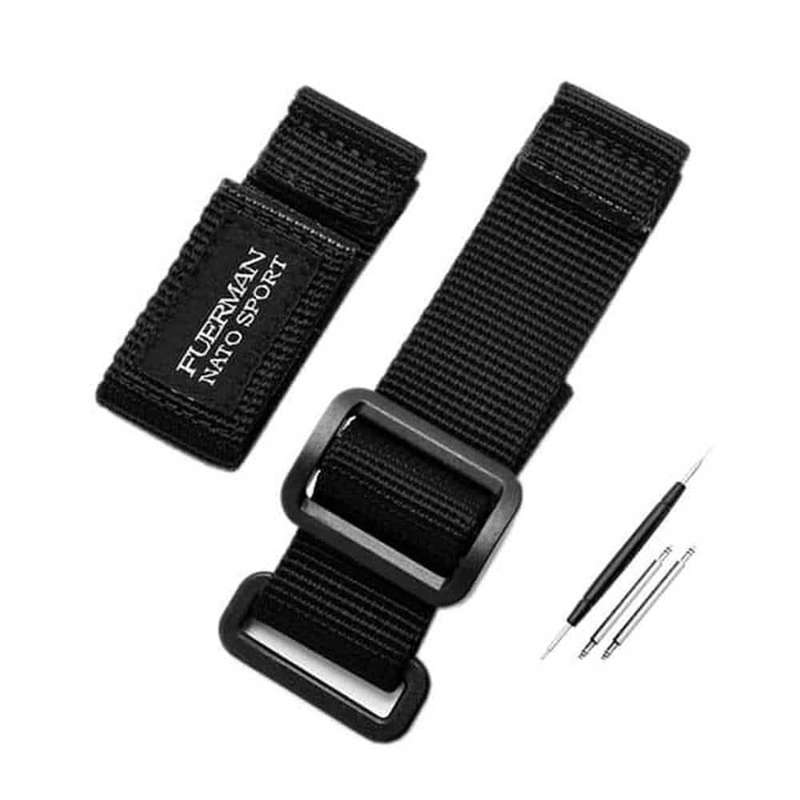 Universal Nylon Replacement Strap 22mm - Black