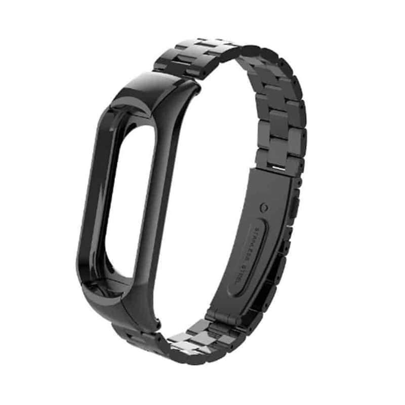 3 Links Stainless Steel Band For Xiao Band 5/6 - Black