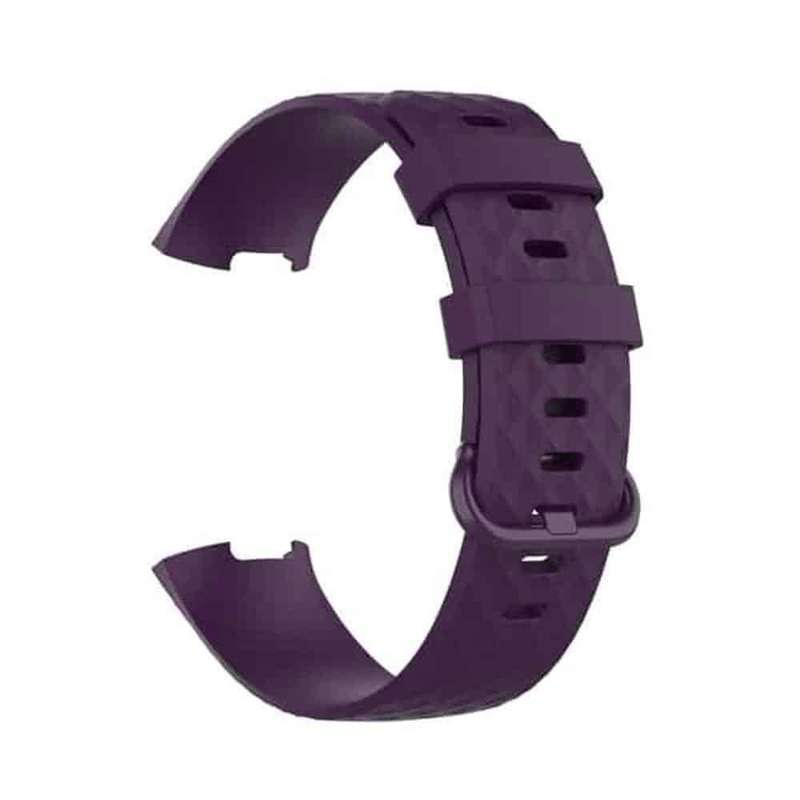Silicone Strap for Fitbit Charge 3/4 M/L - Dark Purple