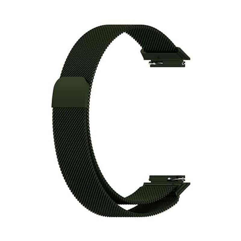 Stainless Steel Meshy Milanese Loop Strap for Huawei Band 7- Black
