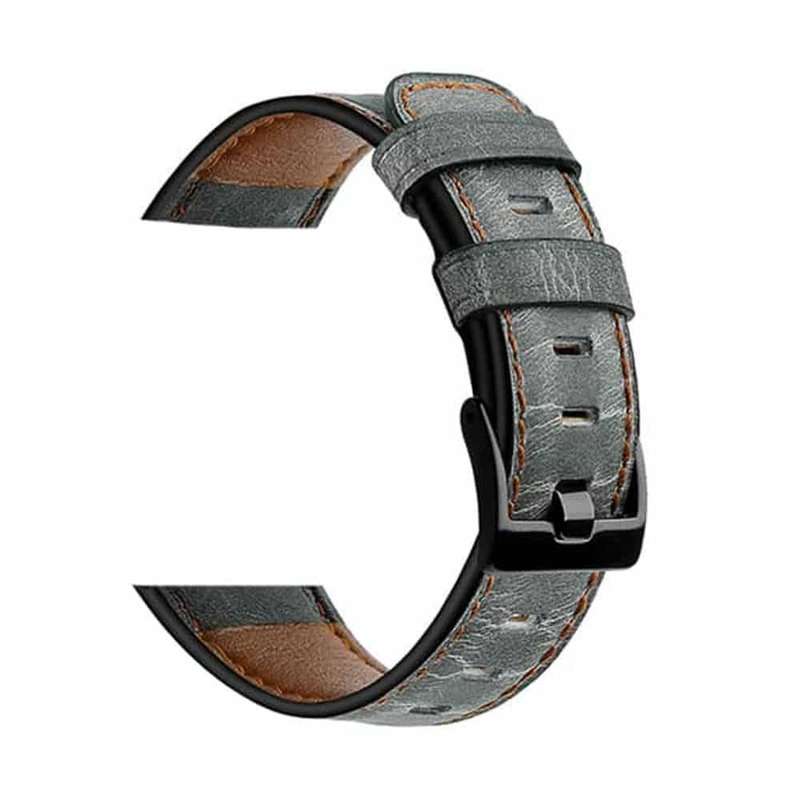 Universal Leather Band Strap 22mm Vintage - Vintage Grey