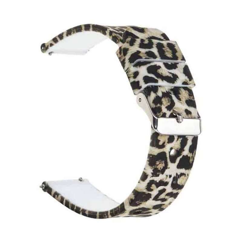 18mm Universal Watch Silicone Strap for Garmin/ Fossil/ Huawei- Leopard