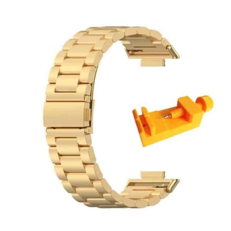 Stainless Steel Strap &amp; Tool for Huawei Fit 2- Gold