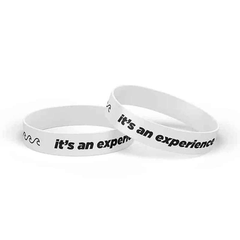 Silicone Band (it is a experience),20cm Color:White with black print