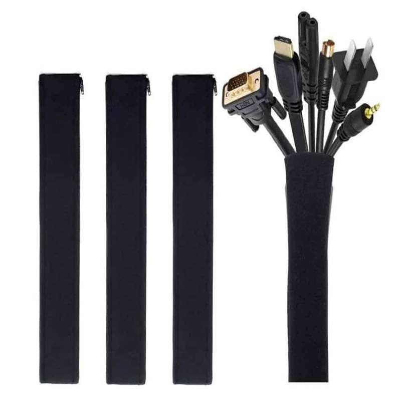 Home Office Electronic Cable Management Sleeve Organiser 4 Set