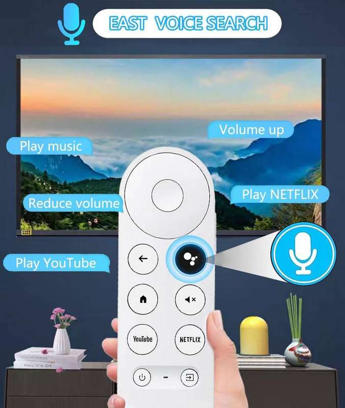 Remote Control for Chromecast with Google TV 4K HDR Snow