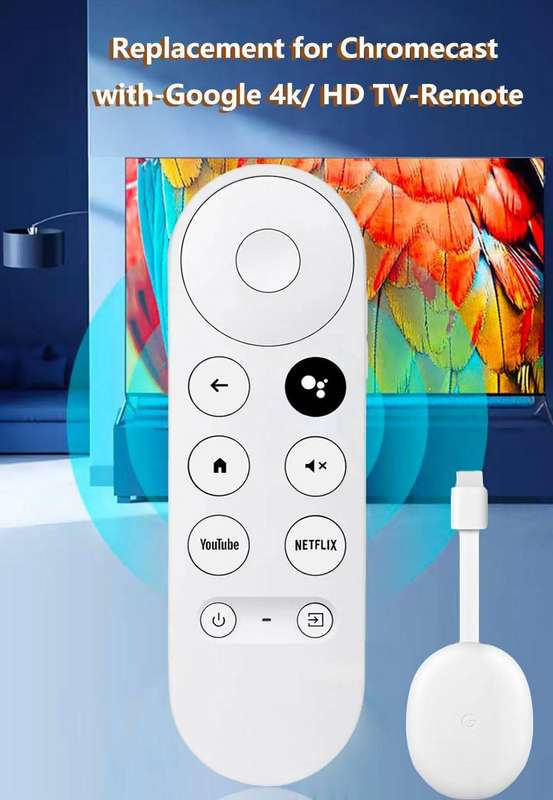 Remote Control for Chromecast with Google TV 4K HDR Snow