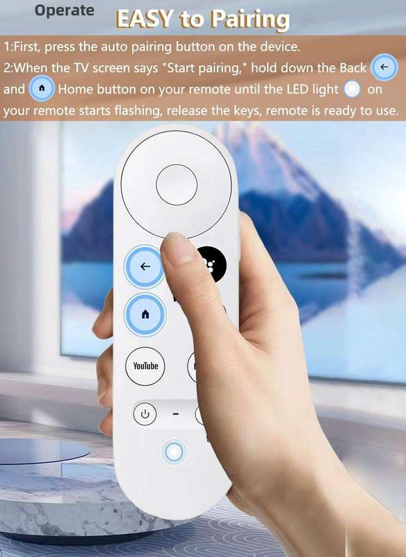 Remote Control for Chromecast with Google TV 4K HDR Snow