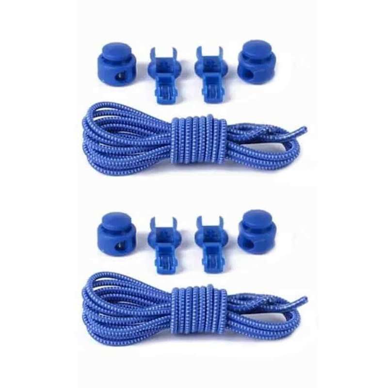 elastic lazy no-tie silicone speed laces - Blue x2 Combo